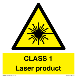 CLASS 1 Laser product